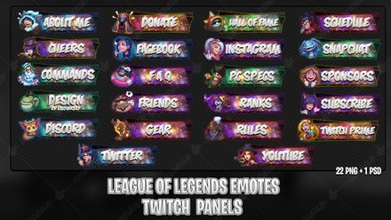 ✅ LEAGUE OF LEGENDS EMOTES - TWITCH PANELS #2