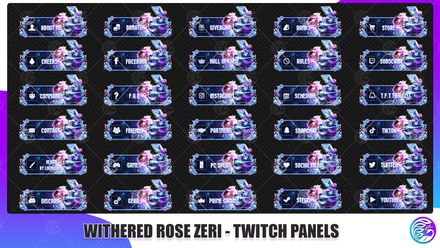 🥀 WITHERED ROSE ZERI - TWITCH PANELS 