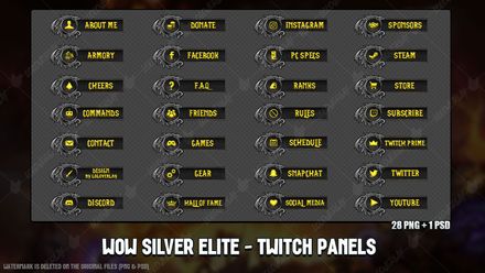 ✅ WOW CLASSIC SILVER ELITE - TWITCH PANELS 