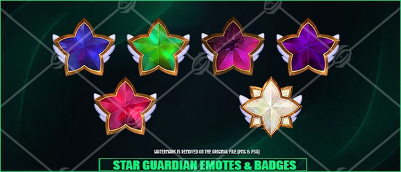 ✨STAR GUARDIAN - TWITCH BADGES &amp; EMOTES 