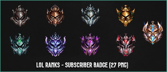 ✅ LOL RANKS - SUBSCRIBER BADGES