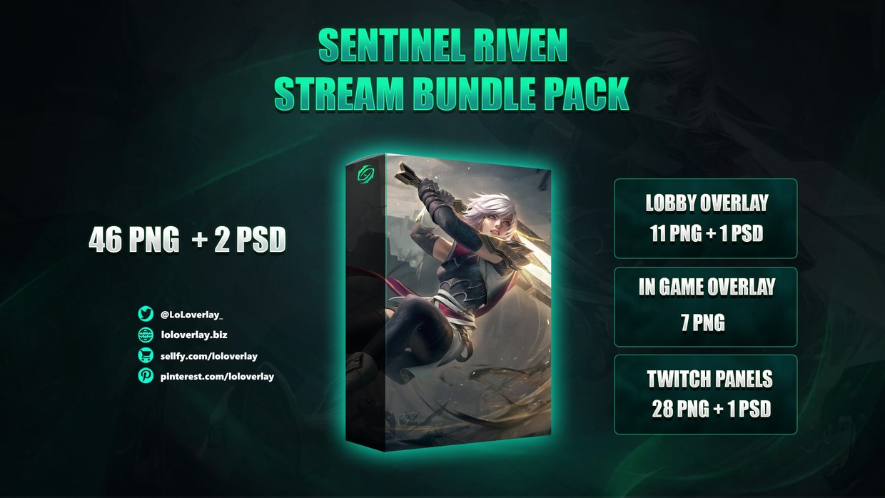 🔥🕯️SENTINEL RIVEN - STREAM BUNDLE [46 PNG + 1 PSD]