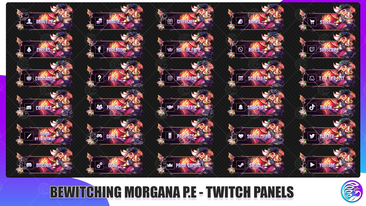 🦇BEWITCHING MORGANA PRESTIGE EDITION - TWITCH PANELS