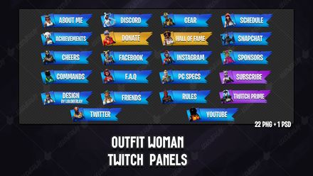 ✅ OUTFIT WOMAN - TWITCH PANELS