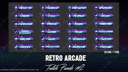 ✅RETRO ARCADE - TWITCH PANELS #2