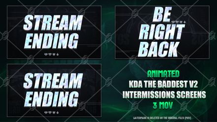 🎙️🎞️KDA THE BADDEST - ANIMATED INTERMISSIONS SCREENS V2 