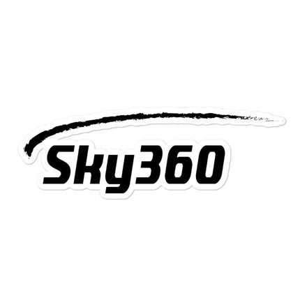 Black Sky360 Logo Enclosure Door Sticker