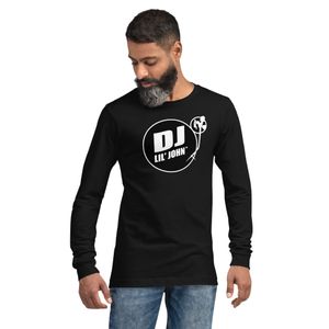DJ Lil' John® Unisex Long Sleeve Logo Tee, dark colors