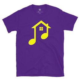 I 🖤 HOUSE MUSIC Unisex Tee [ECHO], yellow logo