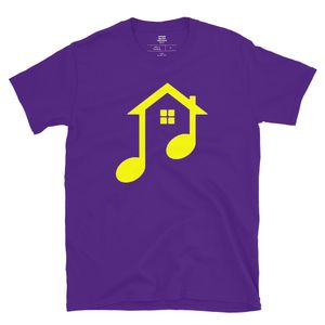 I 🖤 HOUSE MUSIC Unisex Tee [ECHO], yellow logo