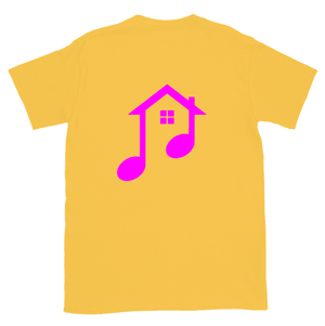 I 🖤 HOUSE MUSIC Unisex Tee [ECHO], pink logo