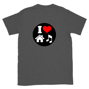 I 🖤 HOUSE MUSIC Unisex Tee [ALPHA], dark colors