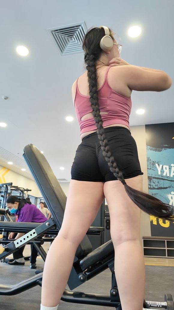 Long braid x Morning workout
