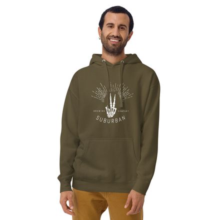 Skeleton Peace Sign Hoodie light