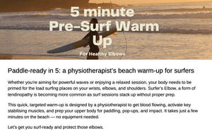 5 Minute Pre Surf Warm Up (for Healthy Elbows)