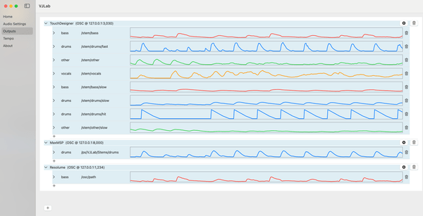 VJLab: realtime stem splitter for TouchDesigner, Resolume, MadMapper, VDMX
