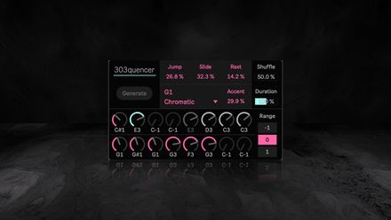 Ableton 303quencer ver.1.9.5 Generative Sequencer Max for Live Device (.amxd file) 