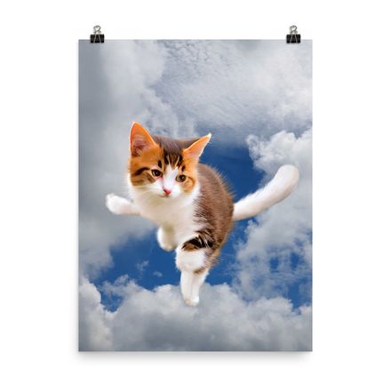 Cute &amp; Adorable Cat Wall Art Poster – 18&quot;x24&quot;, 400dpi, Museum-Quality Enhanced Matte Paper – C1104