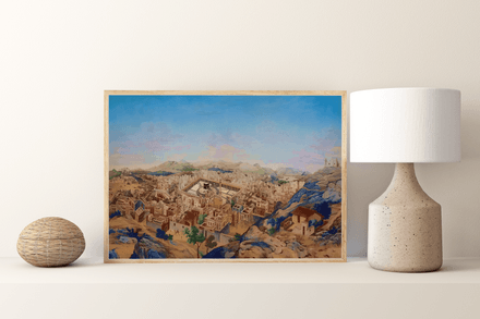 Vintage Makkah 1845: Recreated and Styled Digital Art Poster at 300 dpi - Style 028 (Set of 3 sizes)