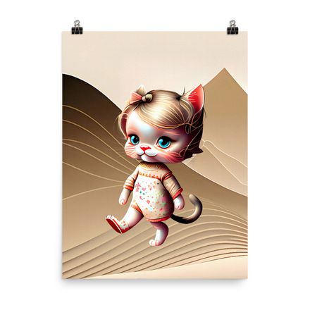 Cute Pretty Catwalk Wall Art Poster – 18x24 | 400dpi | Museum-Quality Paper – Limited Edition CC122