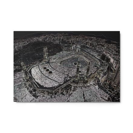 Makkah Bird’s-eye View Glossy Metal Print – High-Resolution Aluminum Art (36&quot;x24&quot; | 10&quot;x8&quot;) – MM101