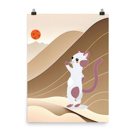 Cute &amp; Playful Cat Wall Art Poster - 18&quot;x24&quot;, 400dpi, Museum-Quality Enhanced Matte Paper - CP141