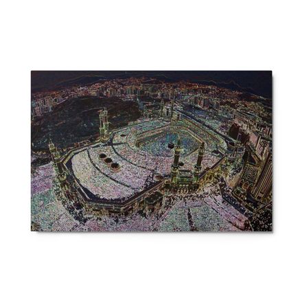 Makkah Bird’s-eye View Glossy Metal Print – High-Resolution Aluminum Art (36&quot;x24&quot; | 10&quot;x8&quot;) – MM129