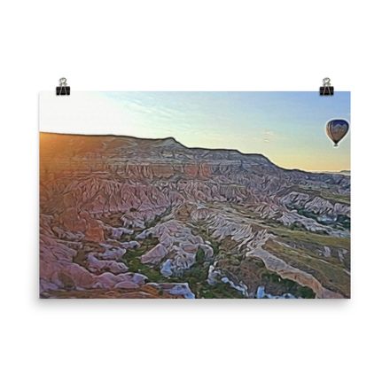 Serene Cappadocia Sunrise Wall Art – 36x24 High-Resolution Art Print | Museum-Quality Paper – GC145