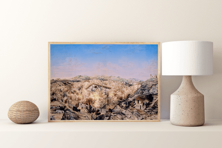 Vintage Makkah 1845: Recreated and Styled Digital Art Poster at 300 dpi - Style 021 (Set of 3 sizes)