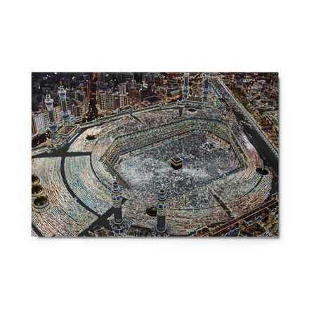 Al-Haram of Makkah Hajj Glossy Metal Print – High-Resolution Aluminum Art (36&quot;x24&quot; | 10&quot;x8&quot;) – HJ313