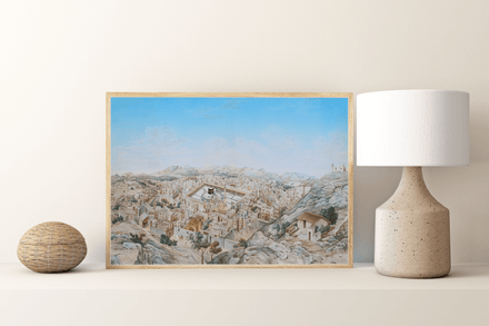 Vintage Makkah 1845: Recreated and Styled Digital Art Poster at 300 dpi - Style 017 (Set of 3 sizes)