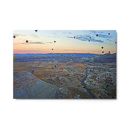 Serene Cappadocia Sunrise Wall Art – Glossy Metal Print | High-Res 1050dpi | Multiple Sizes – GC117