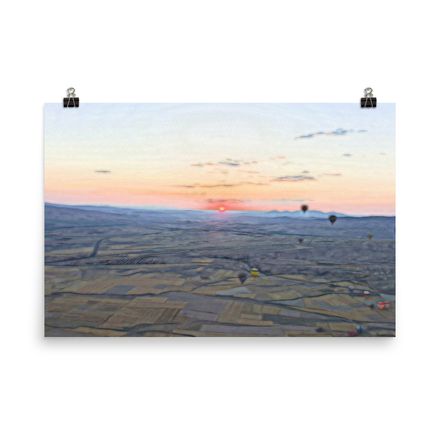 Serene Cappadocia Sunrise Wall Art – 36x24 High-Resolution Art Print | Museum-Quality Paper – GC118