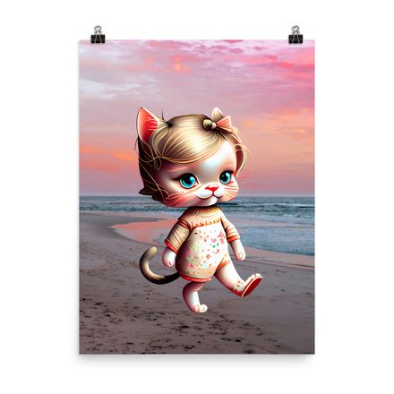 Cute Pretty Catwalk Wall Art Poster – 18x24 | 400dpi | Museum-Quality Paper – Limited Edition CC123