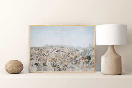 Vintage Makkah 1845: Recreated and Styled Digital Art Poster at 300 dpi - Style 016 (Set of 3 sizes)