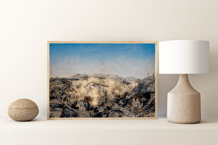 Vintage Makkah 1845: Recreated and Styled Digital Art Poster at 300 dpi - Style 022 (Set of 3 sizes)