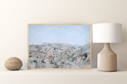 Vintage Makkah 1845: Recreated and Styled Digital Art Poster at 300 dpi - Style 012 (Set of 3 sizes)