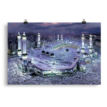 Al-Haram of Makkah Enhanced Matte Poster #HM109 - 30&quot;x20&quot;, High-res 300dpi, Museum-Quality Paper