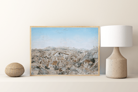 Vintage Makkah 1845: Recreated and Styled Digital Art Poster at 300 dpi - Style 031 (Set of 3 sizes)