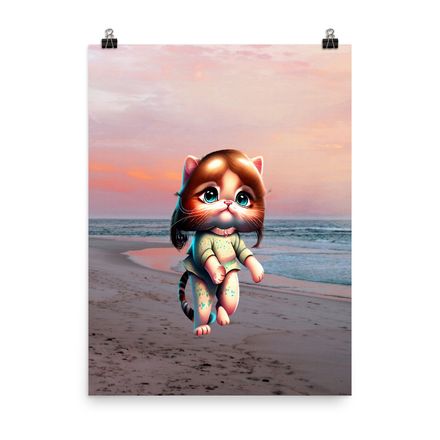 Cute Pretty Catwalk Wall Art Poster – 18x24 | 400dpi | Museum-Quality Paper – Limited Edition CC133