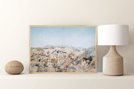 Vintage Makkah 1845: Recreated and Styled Digital Art Poster at 300 dpi - Style 026 (Set of 3 sizes)