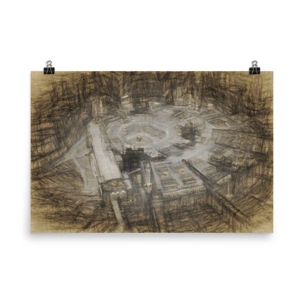 Al-Haram at Night Enhanced Matte Poster – 36&quot;x24&quot; | 300dpi | Museum-Quality Paper – MN203