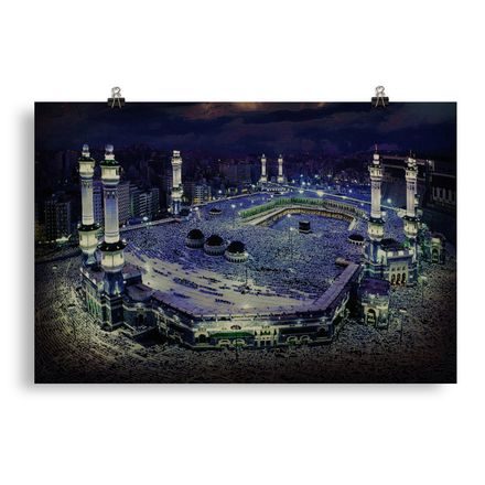 Al-Haram of Makkah Enhanced Matte Poster #HM104 - 30&quot;x20&quot;, High-res 360dpi, Museum-Quality Paper