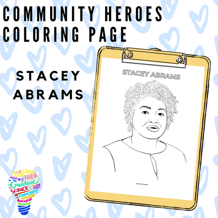 Community Heroes Coloring Page - Stacey Abrams