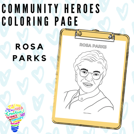 Community Heroes Coloring Page - Rosa Parks