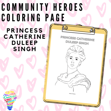 Community Heroes Coloring Page - Princess Catherine Duleep Singh