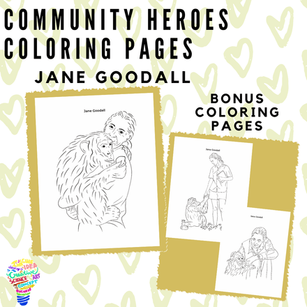 Community Heroes Coloring Page - Jane Goodall