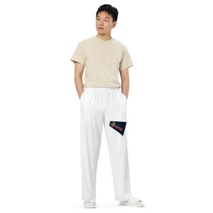 Pantalon à jambes larges graffiti