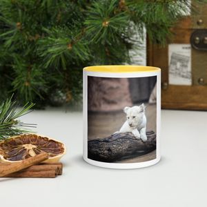 Mug en céramique lion blanc 