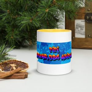 White Ceramic Mug with Color